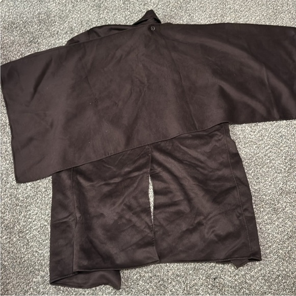 NWT! Banana Republic Chocolate Brown Oversized Double-Faced Wool Cape Coat - Picture 11 of 16